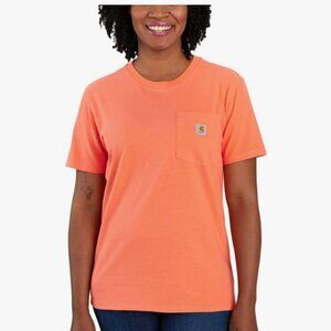 Carhartt Women's 103067 WK87 Workwear Pocket T-Shirt, Coral - Size S